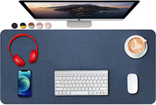 For PU Leather Dual Sided Desk Mat Non-Slip Mouse Pad Office Home 400MM X 800MM picture