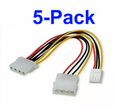 5-Pack 8 Inch Molex 5.25 to 3.5 Floppy & Molex 5.25 Power Supply Cable LP4 4 Pin picture