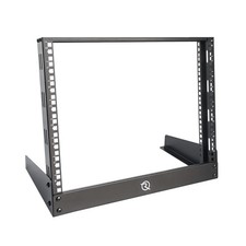 8U Desktop Rack for Network & Audio, 19 Inch 2 Post Open Frame Cabinet with R... picture