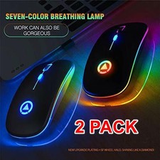 2.4GHz Wireless Optical Mouse USB Rechargeable RGB Cordless Mice For PC Laptop picture