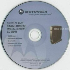Motorola SBV5120 VoIP Cable Modem Installation CD-ROM USB Driver User Guide Disc picture