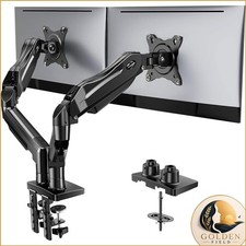 HUANUO HNDS6 FlowLift Dual Monitor Stand Desk Mount C-Clamp Grommet for 13-32