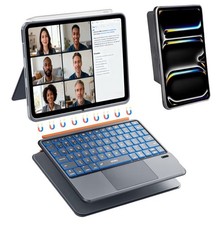 iPad Pro 11 Keyboard Case Bluetooth Backlit w/ Trackpad Magnetic Stand picture