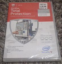 McAfee Total Protection 2015 Antivirus Security for Windows 3 Devices 1-Year CD picture