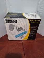 Vintage Altec Lansing AVS200 2 Piece Multimedia Speaker Set 2001 picture