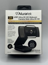 Aluratek Live 2K Webcam - Black/Silver (AWC2KF) - NEW - SEALED picture