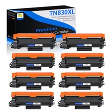 8PK TN830 TN830XL High Yield Toner Cartridge for HL-L2480DW HL-L2400D HL-L2405W picture