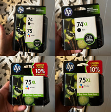 HP 74/75 & 74XL/75XL Genuine Inkjet Cartridges Combo Black Tri-Color bundle 4 picture
