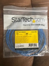 StarTech 5ft Blue Cat6a Shielded Patch Cable - Cat6a Ethernet Cable - 5 ft Cat  picture
