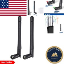 SMA Male Dual Band WiFi Antennas 2-Pack - Compact & Versatile Connectivity picture