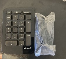 Microsoft 1558 Black Sculpt Ergonomic Wireless Number Keyboard **NO RECEIVER** picture
