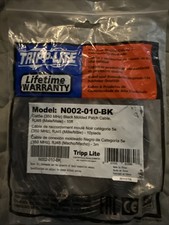 10ft Cat5e Ethernet Patch Cable Tripp Lite N002-010-BK picture