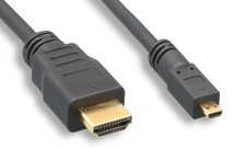 HDMI MICRO Type-D Male to HDMI Type-A Male Cable 6FT picture