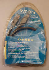 Dynex CAT6 RJ45 Premium Network Cable Ethernet Ring Male to Male 3' 0.9 BNIB picture
