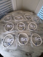 Belden Cat6 Patch Cable 10ft White 28AWG Slim CMR RJ45 Lot of 10 USA Made NEW picture