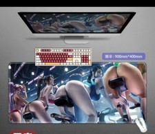 Cartoon girl Mouse Keyboard Pad.600MMx300MMx3MM+23.51inch/11.5in. picture