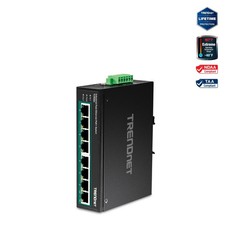 TRENDnet TI-PE80 8-Port Industrial Fast Ethernet PoE+ DIN-Rail Switch picture