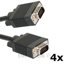 4 Pack Heavy Duty 75ft VGA SVGA Video Cable Cord Male to Male PC Laptop Monitor picture