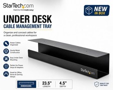StarTech UDCMTRAY Under Desk Cable Management Tray Organizer Black New picture