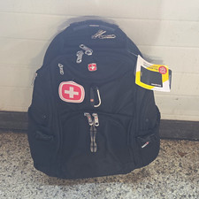 SwissGear ScanSmart Padded Laptop Backpack Fits 17 in Black/Gray Polyester picture