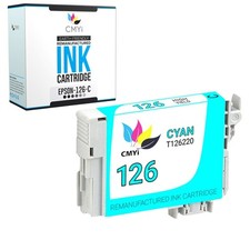 1-PK CMYi Replacement 126 Cyan Ink Cartridge for Epson Workforce WF-7010 WF-7510 picture