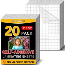 20 PCS Self-Adhesive Laminating Sheets, 9 x 12 Inches Self Adhesive Contact picture