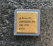 Vintage Zilog Z80 CPU CLCC Gold Ceramic picture