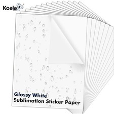 Lot 10-50 Koala Sublimation Sticker Paper Waterproof Glossy White Vinyl 8.5x11 picture