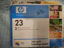 2 GENUINE HP 23 Tri Color Ink OEM Cartridge NEW Sealed Expired Jul 2008 picture