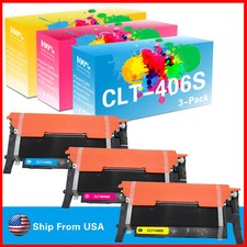 3PK CLT-406S 406S CLT406S Toner Cartridge for C460 CLP-360 Printer (CMY) picture