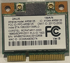 Atheros AR5B125 WiFi Wireless 802.11/b/g/n Network Card Mini PCI Express PCIe AU picture