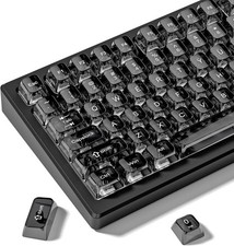 Grey Clear keycaps,Transparent keycaps 60 75 100 Percent,Ceramic Jelly Key caps picture