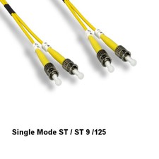 [10X] Kentek 5m ST to ST Single-Mode Fiber Optic Cable 9/125 Duplex Ethernet picture