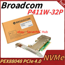 BROADCOM 05-50054-00 PCI-Express 4.0x16 P411W-32P NVMe Switch Adapter picture