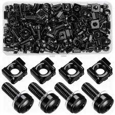 40 Pcs/20 Set Rack Mount Screws and Cage Nuts for Server Rack Cabinet, Black picture