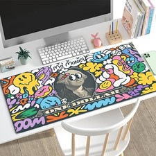 1pc Diatom Mud Extra Large Mouse Pad, Trendy Playful Graffiti One Dollar And 
