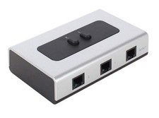 2PORT RJ11 RJ12 Manual Sharing Telephone Switch Box Phone selector picture