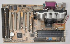 FIC KA-6110 Slot 1 AGP ISA Retro Motherboard + Pentium III 733MHz + 256MB RAM picture
