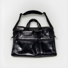 Tumi Alpha Leather Organizer Black Laptop Brief Bag 96114DH picture