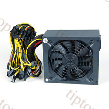 1800W Modular Mining Rig Fully Power Supply ATX 110V-220V For 8 GPU Rig Miner picture