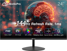 24Inch Computer Monitor, FHD 1080P, 144Hz Office and Gaming Monitor, IPS, Adapt picture