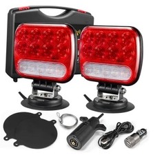 Wireless LED Trailer Light Kit Magnetic Towing Tail Light Portable Red picture