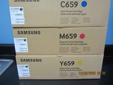 Lot of 3  GENUINE SAMSUNG CLT-659S 1-CYAN-1 MAGENTA 1-Yellow SEALED BOXES picture