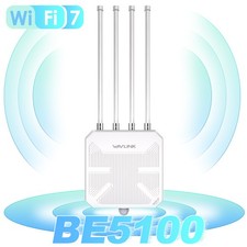 WAVLINK BE5100 WiFi 7 Mesh Extender Outdoor High Speed Router Long Range Booster picture