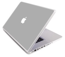 SILVER GRAY Vinyl Lid Skin Cover Decal fits Apple MacBook Pro 17 A1297 Laptop picture