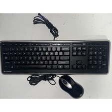 GATEWAY KB-0817 Black Wired PS/2 Multimedia Keyboard Tested OEM mouse USB MOAKUO picture