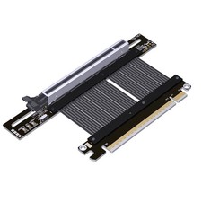 ADT-Link PCIe 5.0 x16 Riser Cable, 90° Left/Right Angle, 15cm Low-Loss for ITX picture