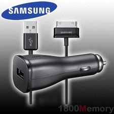 GENUINE Samsung Car Adapter DC 12-24V Charger 30pin USB Cable for Galaxy Tab / 2 picture