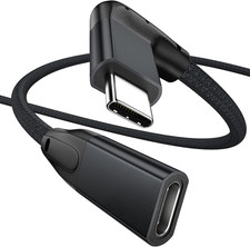 UseBean Right Angle USB C Extension Cable 6FT, 90 Degree USB-C 3.1 BLACK picture