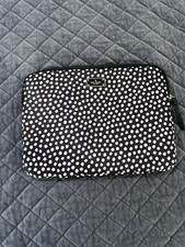 Kate Spade black polka dot laptop case sleeve pouch Case Bag Zip Around picture